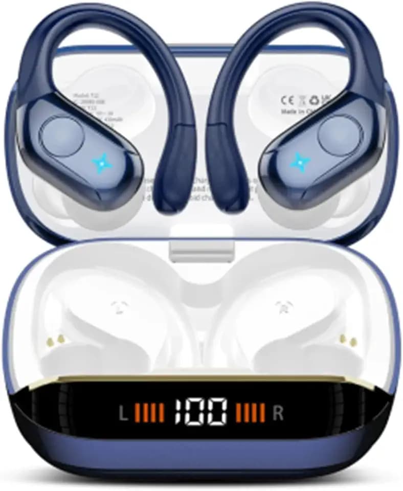 Wireless Earbuds Bluetooth 5.4 Headphones Sports, 75Hrs Bass Hi-Fi Stereo