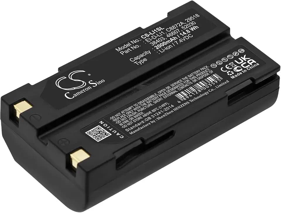 TCTK Akku 2000mAh Kompatibel mit [Molicel] 1821, 1821E, für [Pentax] 29518, 38403, 46607, 52030, D-LI1, DEP001, DPE004, EI-2000, Ei-D-LI1, für [Trimble] 54344, 5700, 5700 Receiver, 5800, 92600 FBA