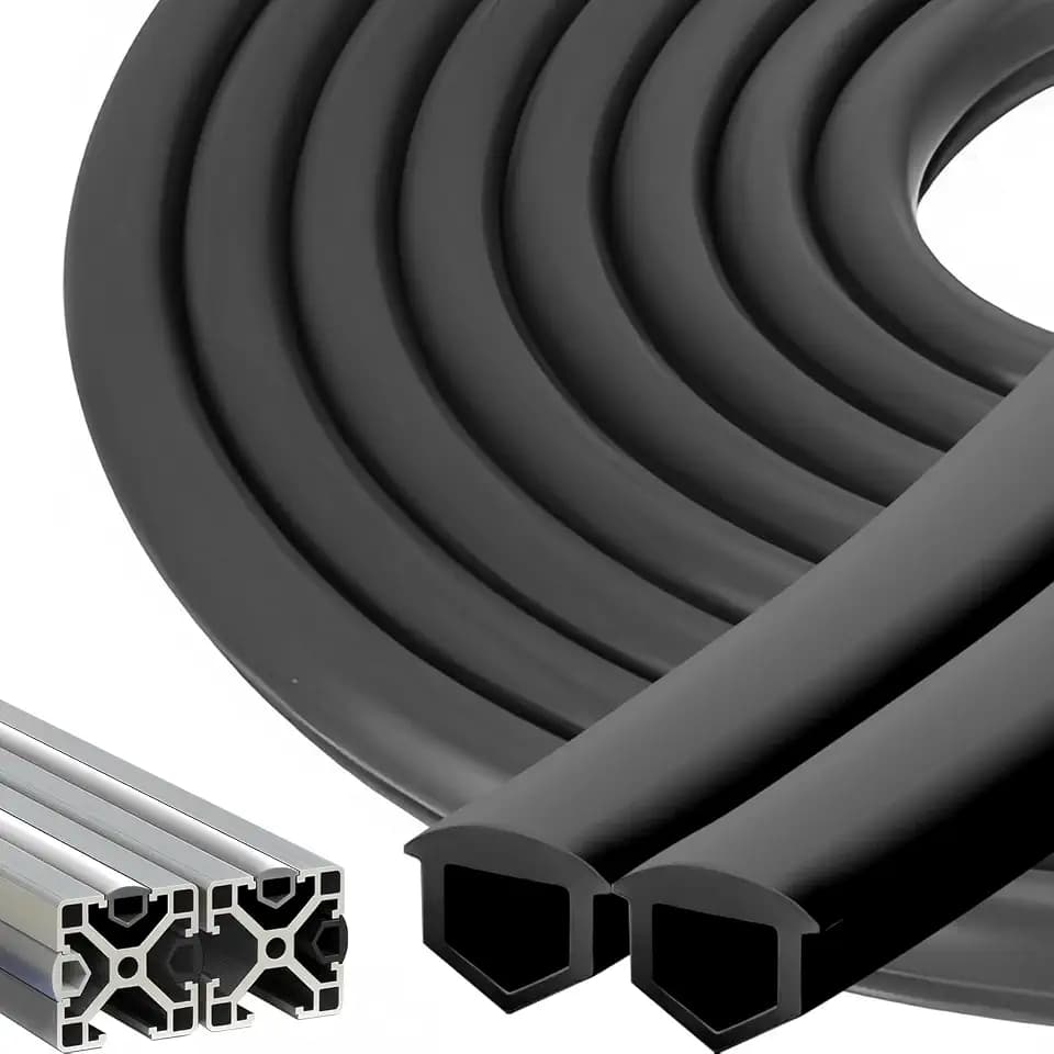 12 Meter Aluprofil-Kantenstreifen 30x30, 40x40 Nut 8 Aluprofil Zubehör Staubschutz Weiche Abdeckungs Dichtungsstreifen Weich-PVC-Schutzdichtstreifen für Item Profil 30/40 V Type Slot T Type Slot