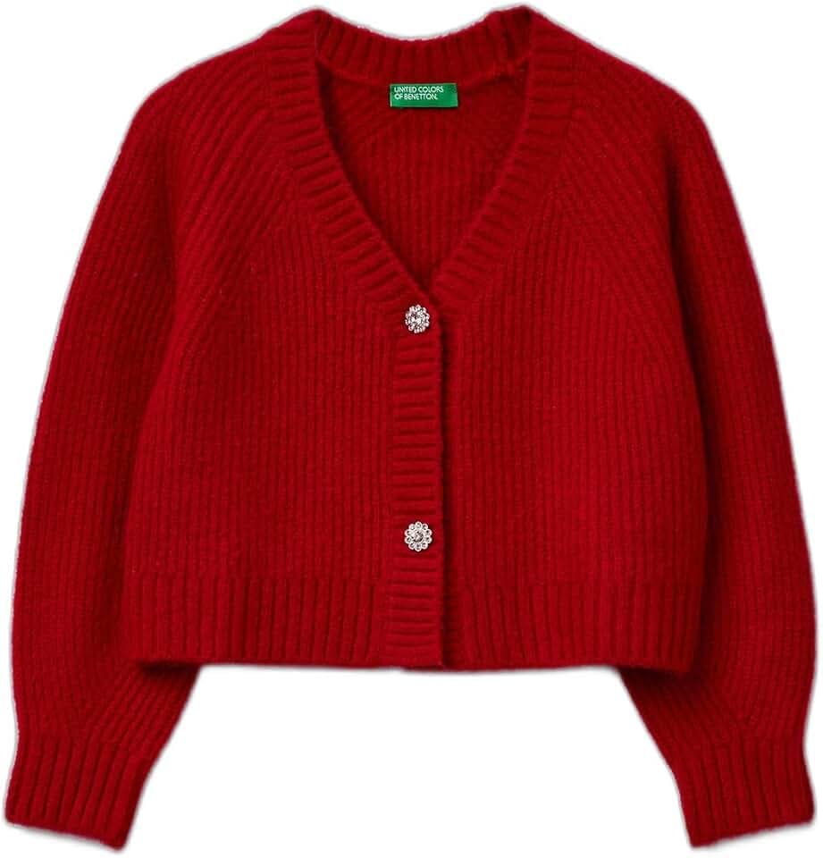 United Colors of Benetton Unisex Kinder Cardigan M/L 1rg7c601y Strickjacke (1er Pack)
