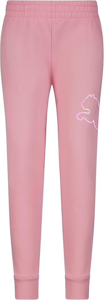 Puma Girls' Core Logo Jogger, Fleece Lined, Elastic Waistband, Pull on Pant