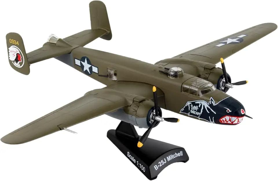 Daron Postage Stamp USAF B-25J Mitchell Betty's Dream Vehicle (1/100 Scale),Unisex-Children