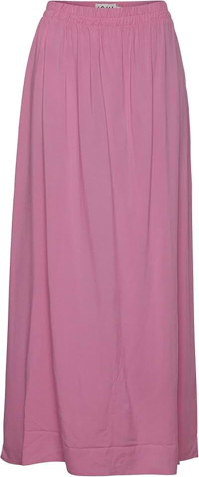 ICHI IHMAIN Damen Langer Rock Maxirock mit Elastikbund Loose fit