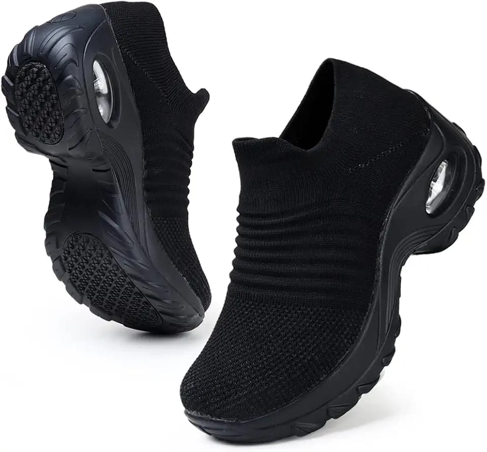 HKR Women Walking Shoes Cushioned Slip On Sneakers
