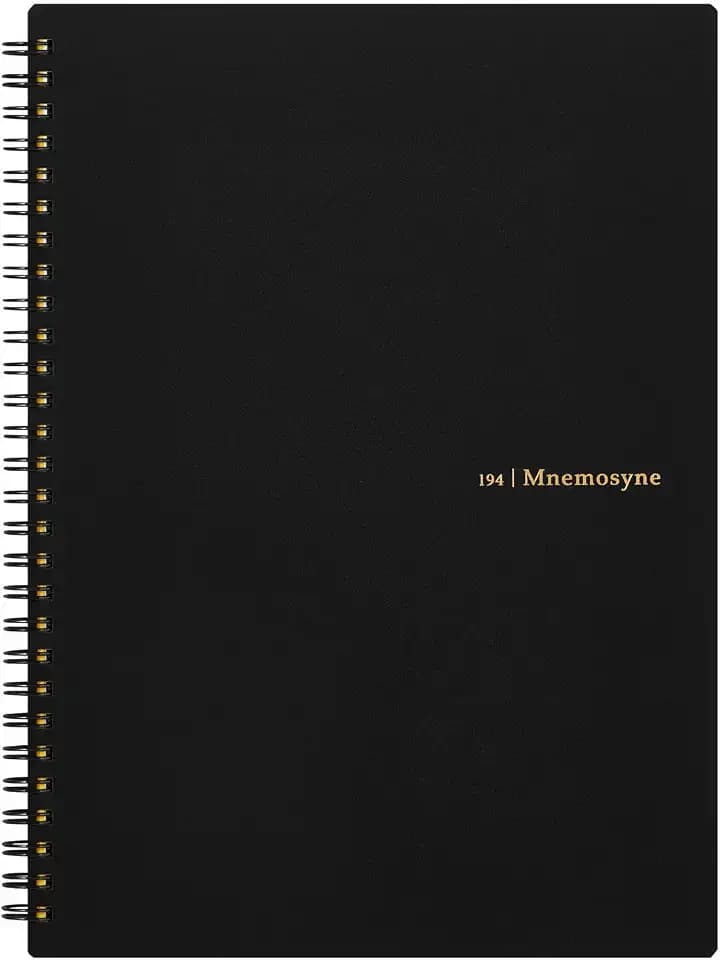 Maruman Mnemosyne Spiral Notebook, 160 Pages, B5 7.17"x10.12", 5mm Dot Grid