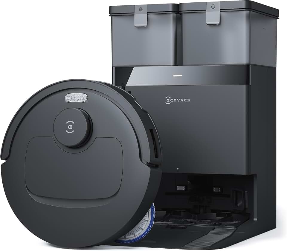 ECOVACS DEEBOT T30C Omni Gen2, Saugroboter mit Wischfunktion, 25.000 Pa, OZMO Turbo 2.0 Wischen, ZeroTangle 3.0 Anti-Verheddern, TruEdge 2.0 Kantenreinigung, Omni-Station, 75°C Moppwäsche, Schwarz
