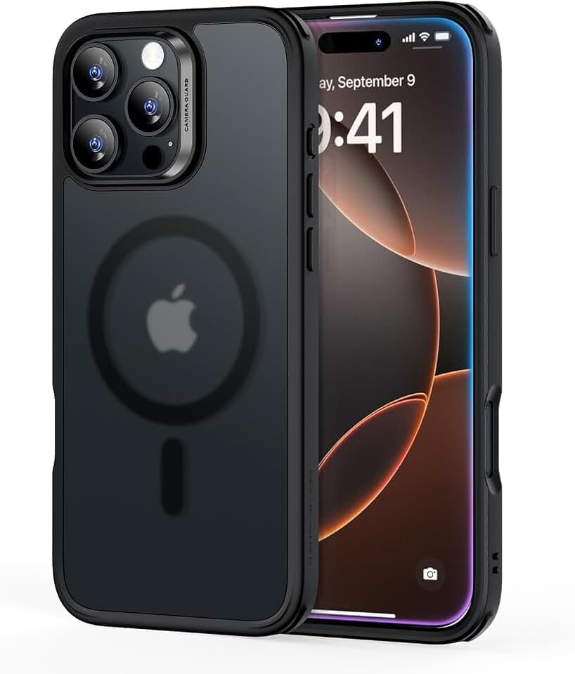 ESR für iPhone 16 Pro Hülle für MagSafe, Vergilbungsschutz, Mattes Schwarz
