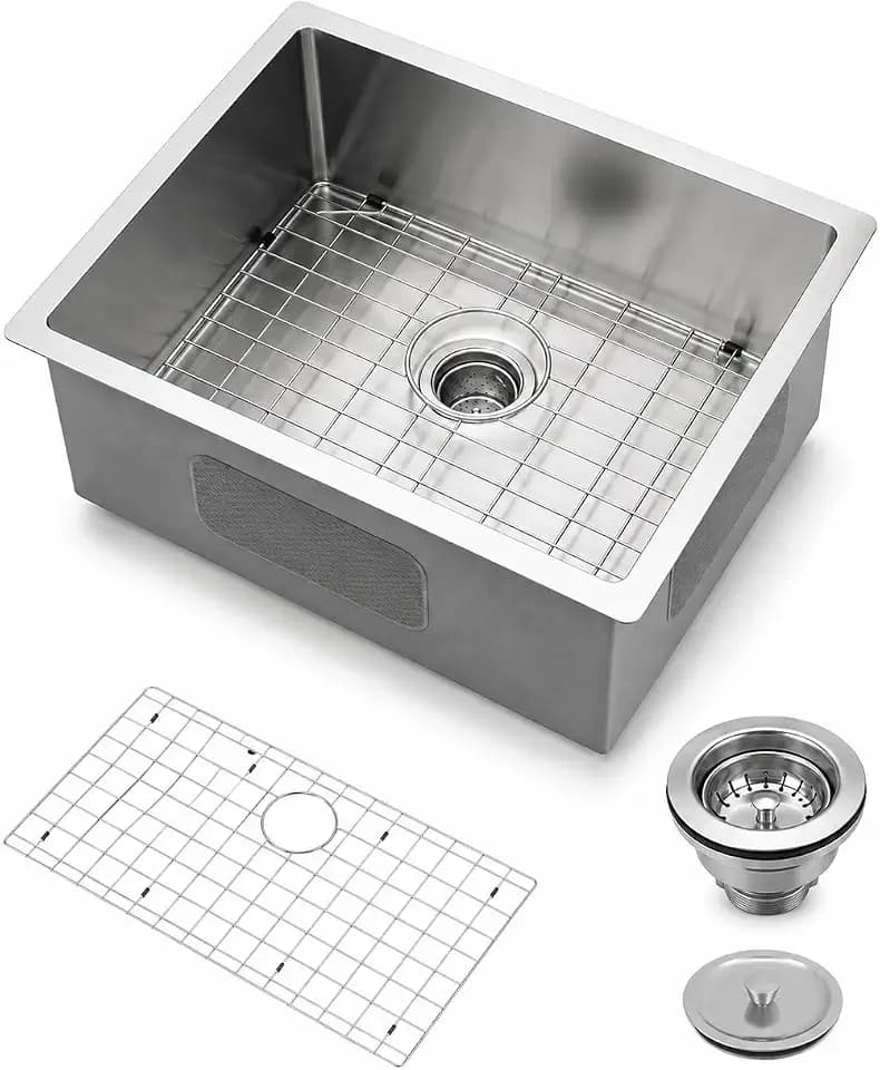 Garvee Stainless Steel Kitchen Sink 22 Inch Undermount Large Single Basin