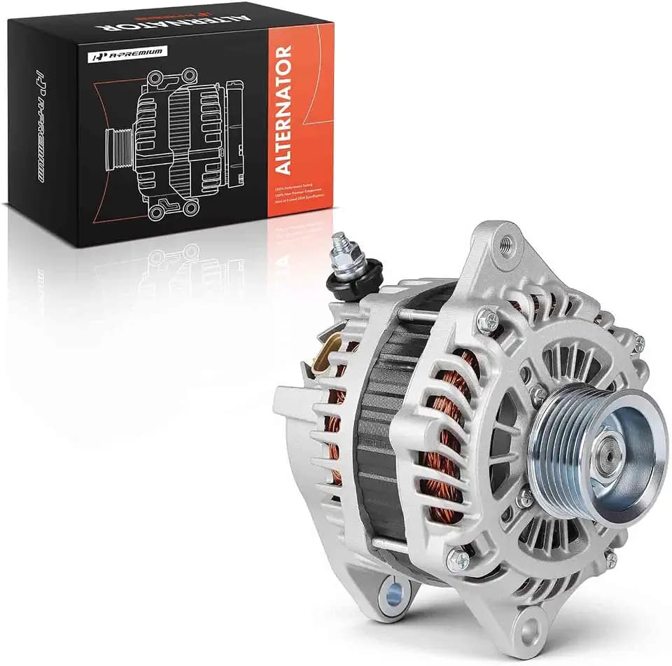 A-Premium Alternator, 12V 130A 7-Groove Pulley CW, Compatible with Nissan