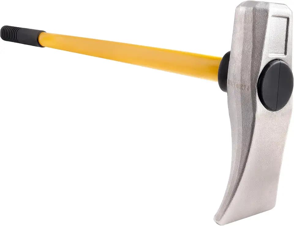 32" Tire Bead Breaker Wedge, Heavy Duty Manual Tire Hammer for Semi Truck, Tractor, Bus & RV - Unbreakable Fiberglass Handle Shock-Absorbing Rubber Grip, High-Carbon Steel Wheel Changing Tool
