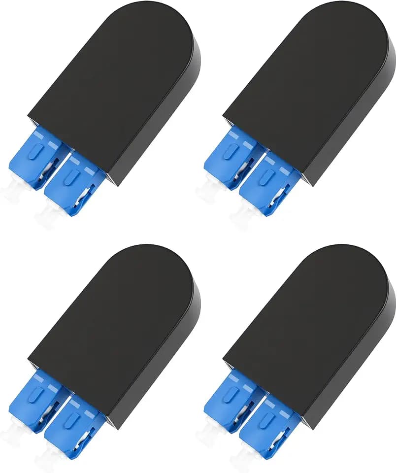 4-Pack SC/UPC Fiber Loopback Adapters, Singlemode 9/125μm OS2 Duplex