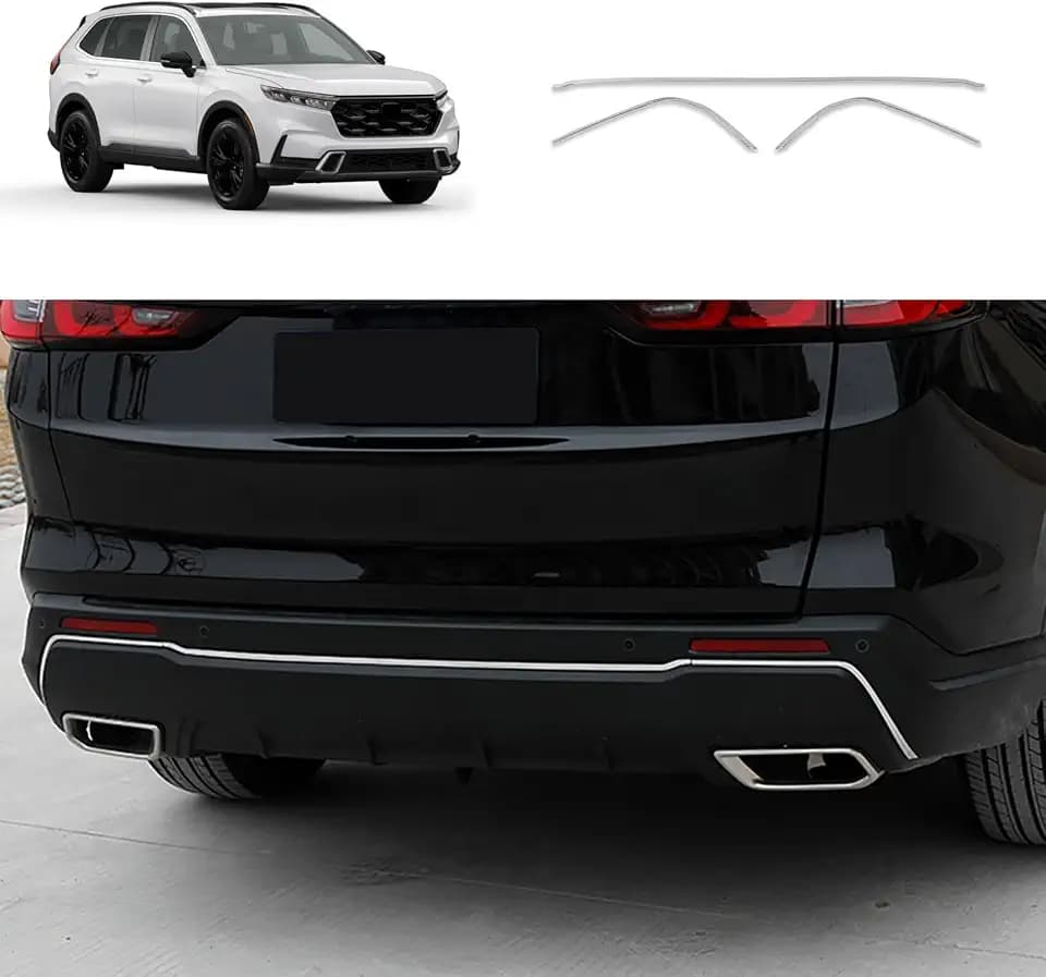 Rear Bumper Trim Compatible with Honda New CRV CR-V 2023 2024 2025 2026 Grill Bumper Protector Cover Trim Exterior Car Accessories Stainless Steel 1PCS (Silver)