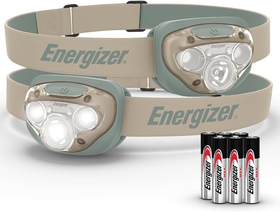 Energizer LED Headlamp PRO (2-Pack), IPX4 Water Resistant Head Light