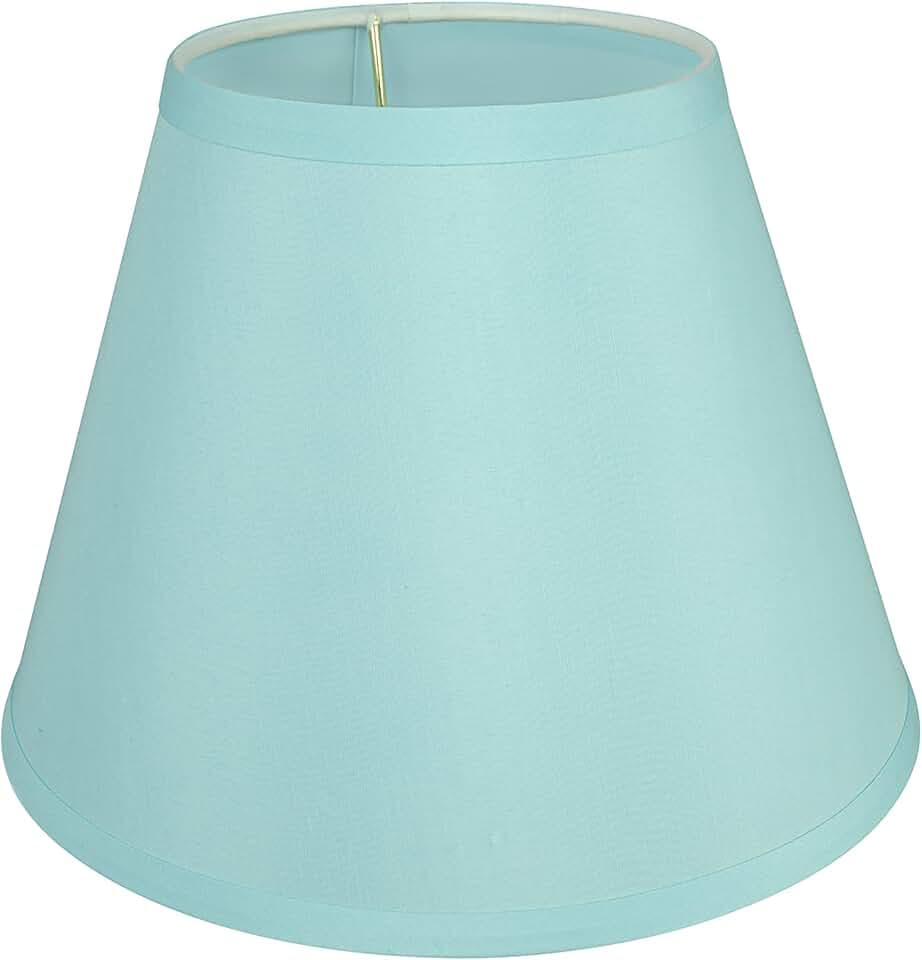 Aspen Creative 58906, Empire Uno Lamp Shade in Apuamarine, 5" Top x 9" Bottom x 7" Slant Height, Slip UNO 33mm
