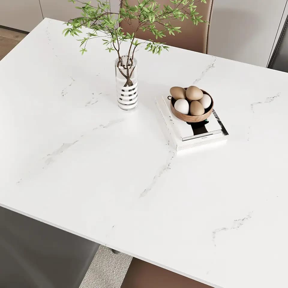 Wallercity Matte Marble Countertop Contact Paper Peel and Stick Marble Wallpaper for Bathroom Kitchen Granite White Contact Paper for Countertops Self Adhesive Waterproof Vinyl Film for Wall Tiles