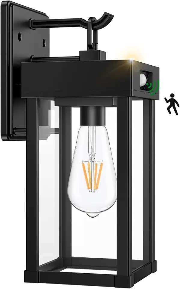 Auzev Outdoor Solar Wall Lights Fixtures Exterior Solar Wall Lantern