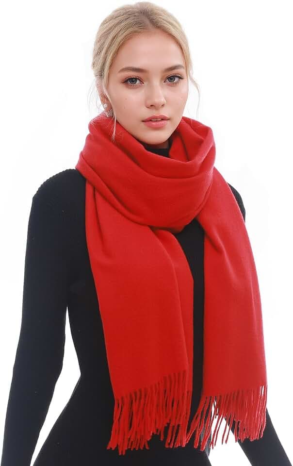 RIIQIICHY Schal Damen Winter Schals Tücher Winterschal Kuschelig Xxl Damenschal Pashmina Herbst Frauen Schal mit Fransen