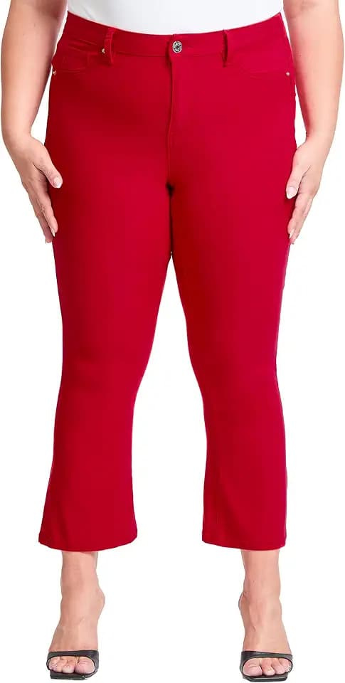 YMI Women's YMI Jeans Women´s Plus Hyperstretch Cropped Kick Flare Pants