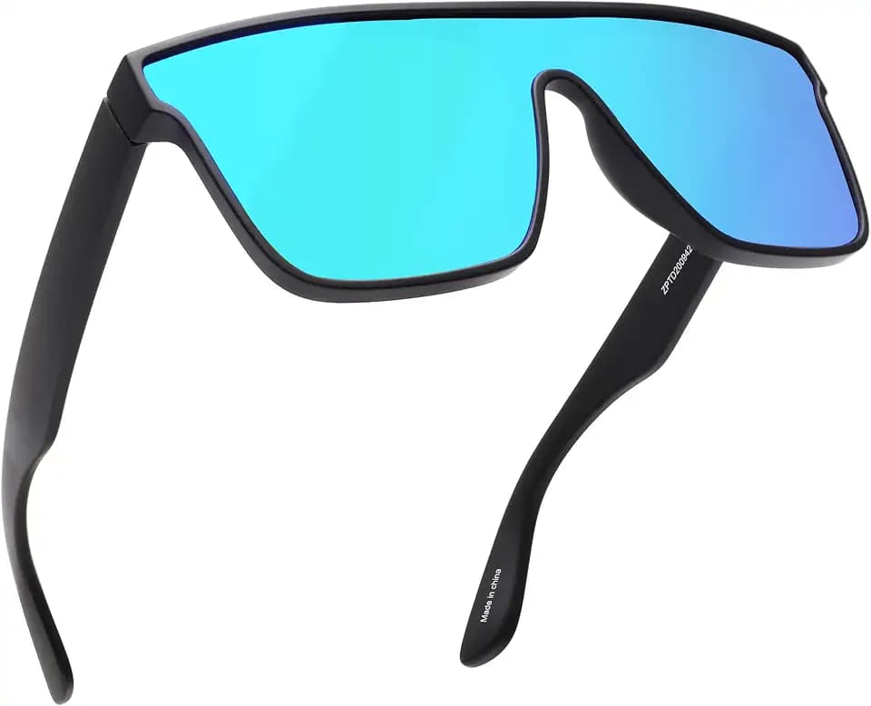 GLINDAR Polarized Shield Sonnenbrille für Männer Square Flat Top Sportbrille