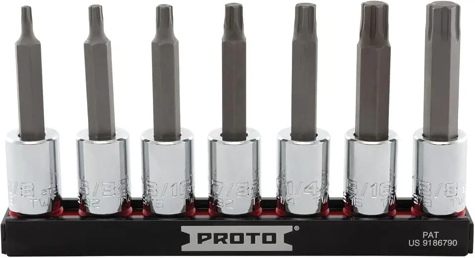 Proto J4990R7SAE 7 Piece 3/8" Drive Advanced Hex Bit Socket Set - SAE