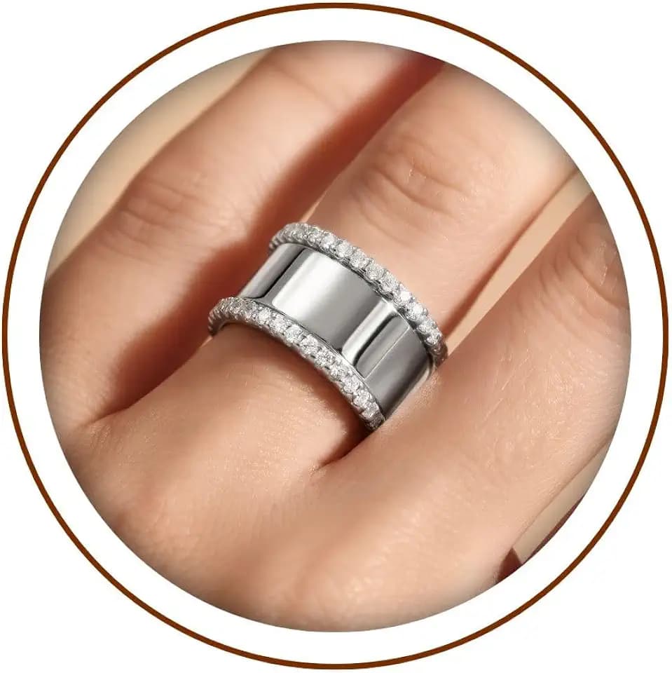 3-Pack Stacking Rings for Oura Ring Gen 3 & Gen 4 – 18K Gold CZ Cubic Zirconia Bands, Stackable Smart Ring Companions for Women & Men – Thoughtful Jewelry Gifts for Mom Wife Grandma