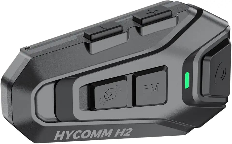 H2 Motorcycle Bluetooth Headset, Helmet Intercom with 35H Battery, One-Click Pairing, IP67 Waterproof, Noise Cancelling, FM Radio & Voice Assistant