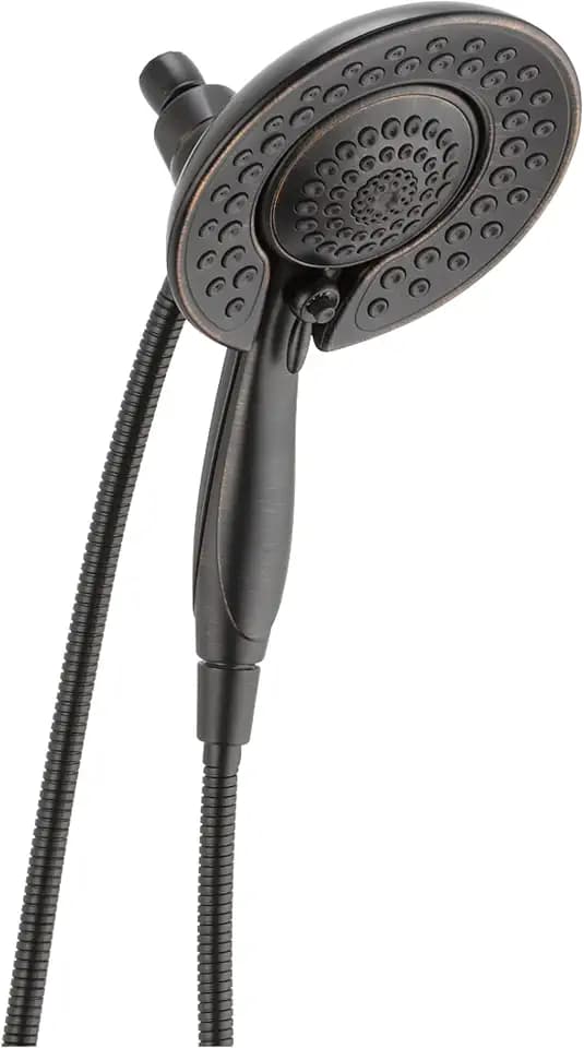 Delta Faucet 5-Spray Touch-Clean In2ition 2-in-1 Dual Hand Held Shower Head with Hose, Venetian Bronze 58569-RB-PK