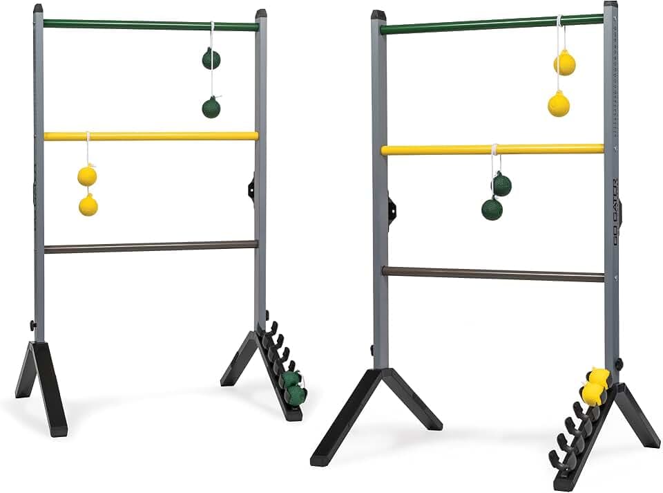 EastPoint Go Gater Ladderball Set, 2 Steel Ladders, 6 Bolos, Outdoor Games
