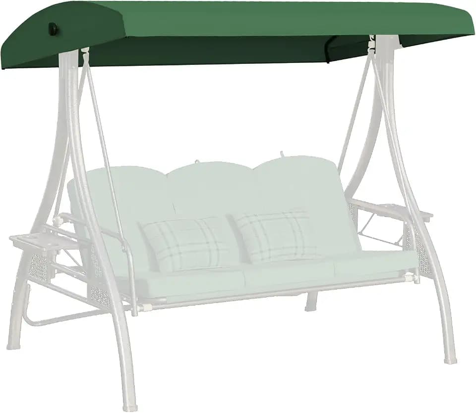 Outdoor Swing Canopy Replacement Cover (Green, 76.8x47.2x9.1in)
