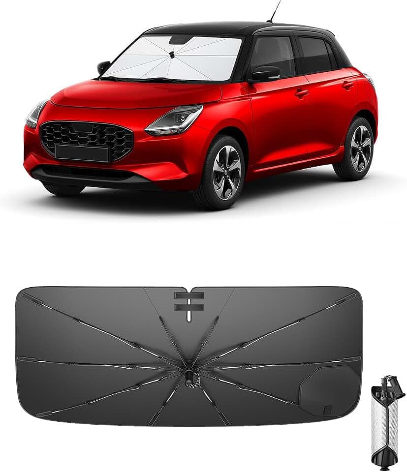 Ruiya Upgrade 2026 Hitzeschutz Windschutzscheiben Sonnenschutz Kompatibel mit Suzuki Swift | Sport AZ | Hybrid 2017-2026, Frontscheiben-Schirm Frontscheibenabdeckung mit UV-Schutz Sonnenblende