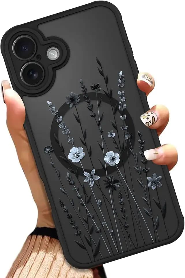 OOK Cute Floral Flowers Phone Case Made for iPhone 16 Plus 6.7 Inch
