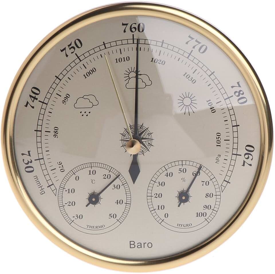 Haushalts-Barometer, Thermometer, Hygrometer, Wandmontage, Wetterstation