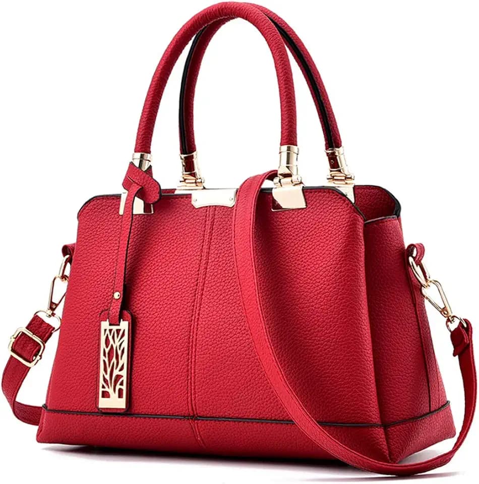 NICOLE & DORIS Damen Handtaschen Elegante Damen Tasche Designe Frauen Umhängetasche PU Weiche Ledertasche Tote Bag Mit Anhänger