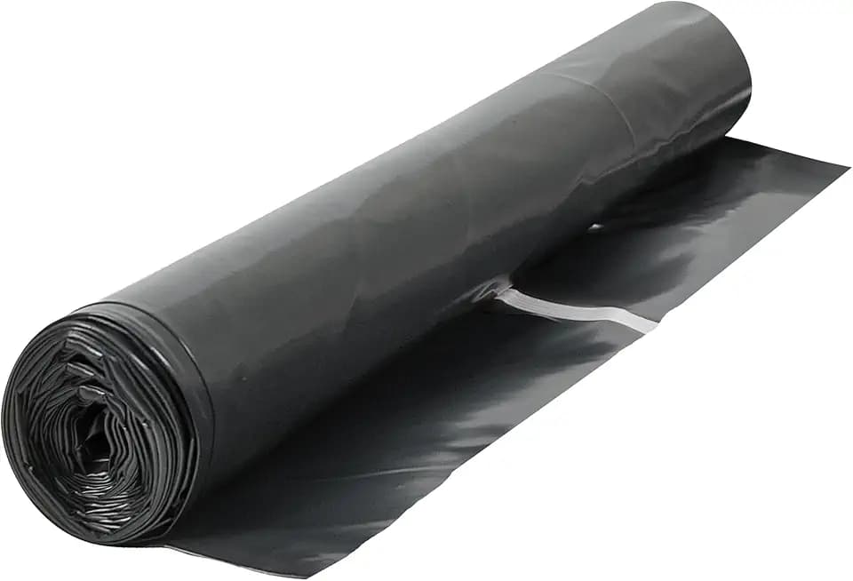 ROBERTS 70-116 Moisture Barricade 6 mil Polyethylene Film for Vinyl, Laminate SPC, Engineered Wood Floors - 300 sq. ft. Roll, Black