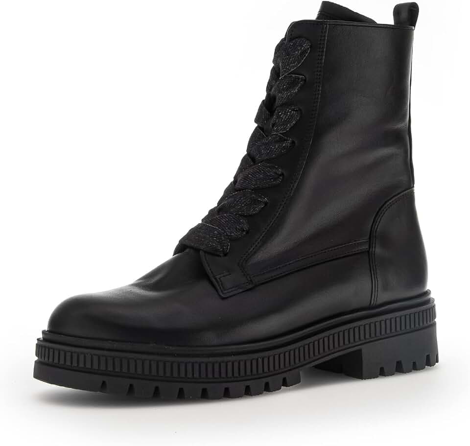 Gabor Damen Combat Boots, Frauen Stiefeletten,Komfortable Mehrweite (H)