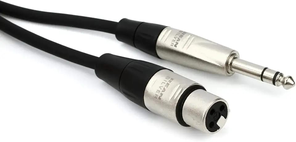 Hosa Pro HXS-100 Balanced Interconnect, REAN XLR3F to 1/4 Inches TRS, 100 Feet