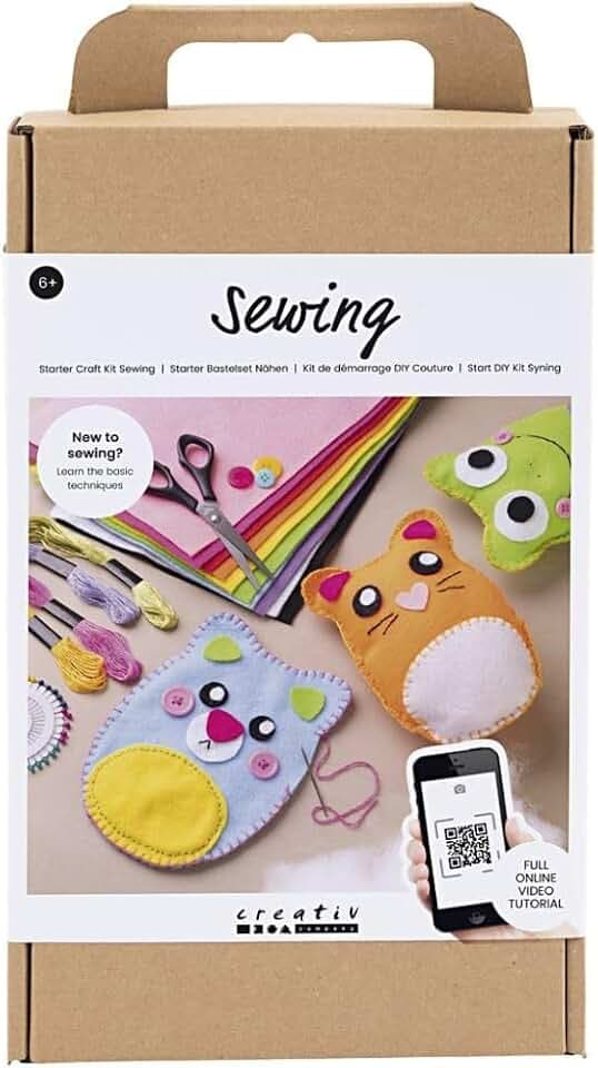 Creativ Starter Bastelset Nähen, Teddybären, 1 Packung