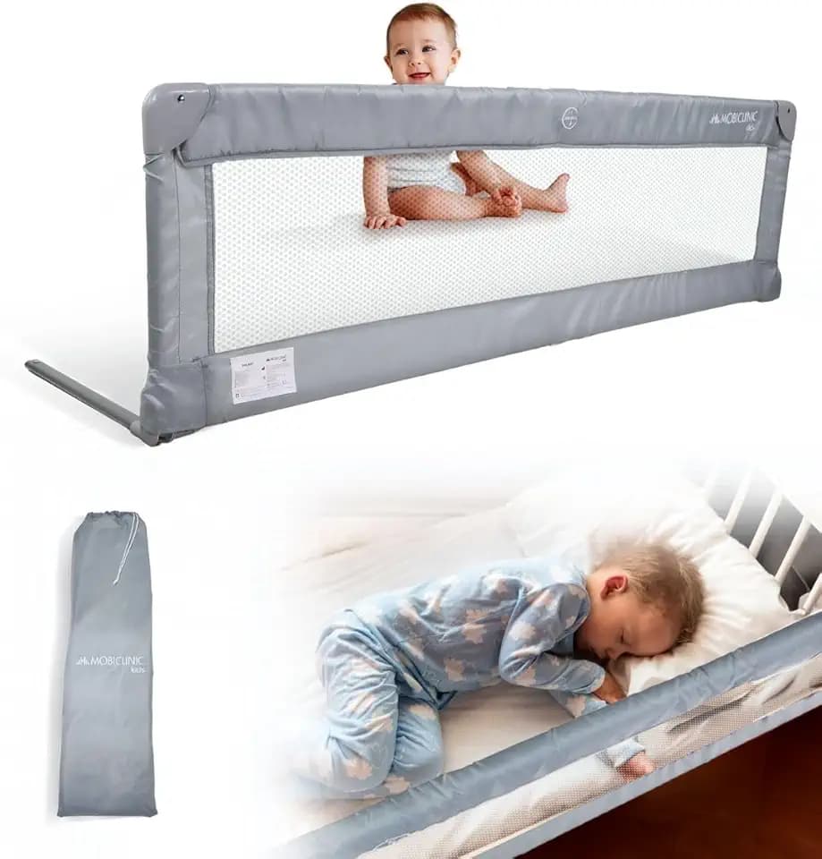 Mobiclinic® Kids, Rausfallschutz Bett, Dreamy, Reisebettgitter, Faltbar und tragbar, Leicht montierbar, Bettschutzgitter für Kinder von 18 Monaten bis 5 Jahren, 150 cm