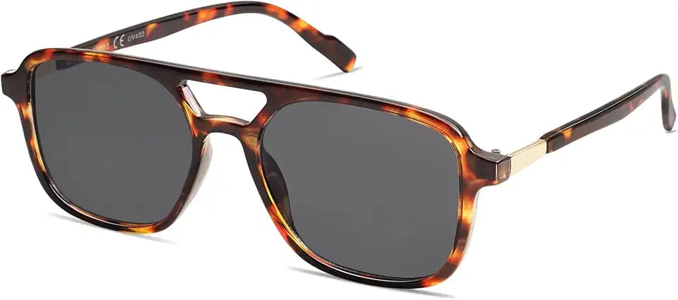 SOJOS Retro Aviator Sunglasses Womens Mens,Trendy Rectangle Shades SJ2202
