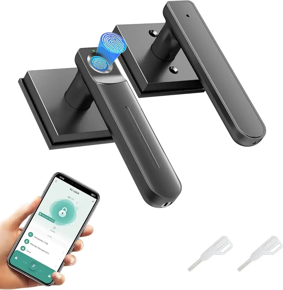 Fingerprint Door Lock, Biometric Smart Door Knob with App