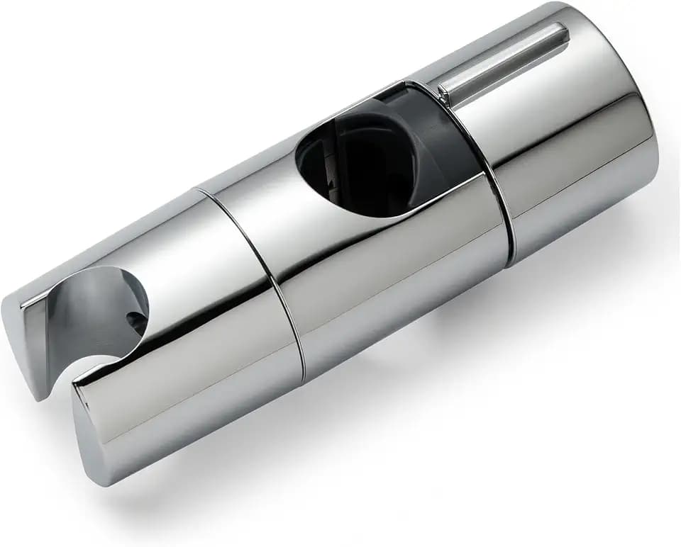 OFFO Handbrause Halterung, Konus 19-25 mm Verstellbarer Durchmesser, Duschbrausehalterung für Schiebestange einstellbar, Schieberklemme Bad Ersatz, Sprayer Halter, glänzend Chrom