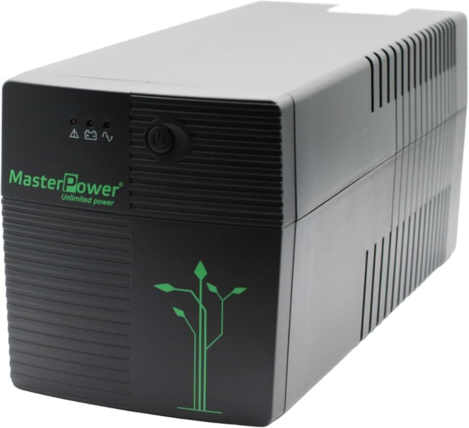 Master Power USV, Unterbrechungsfreie Stromversorgung, UPS 1300 VA, konstante Ausgangsspannung 720 W, 4 Schuko-Steckdosen