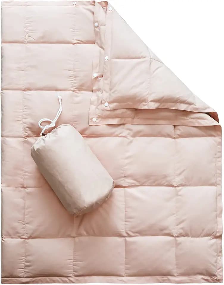 zzlamb Down Camping Blanket Warm Puffy Lightweight