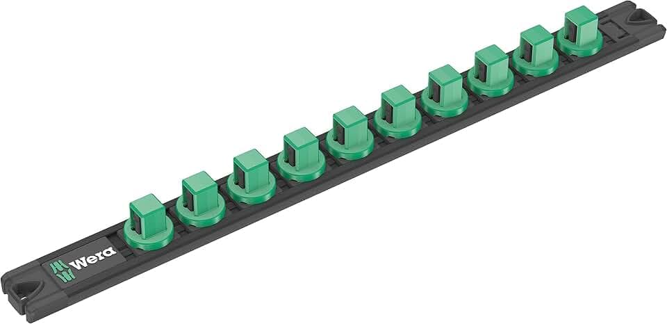Wera 05136422001 9602 Nuss-Magnetleiste, 1/2", unbestückt, 30.0 x 370.0 mm Schwarz