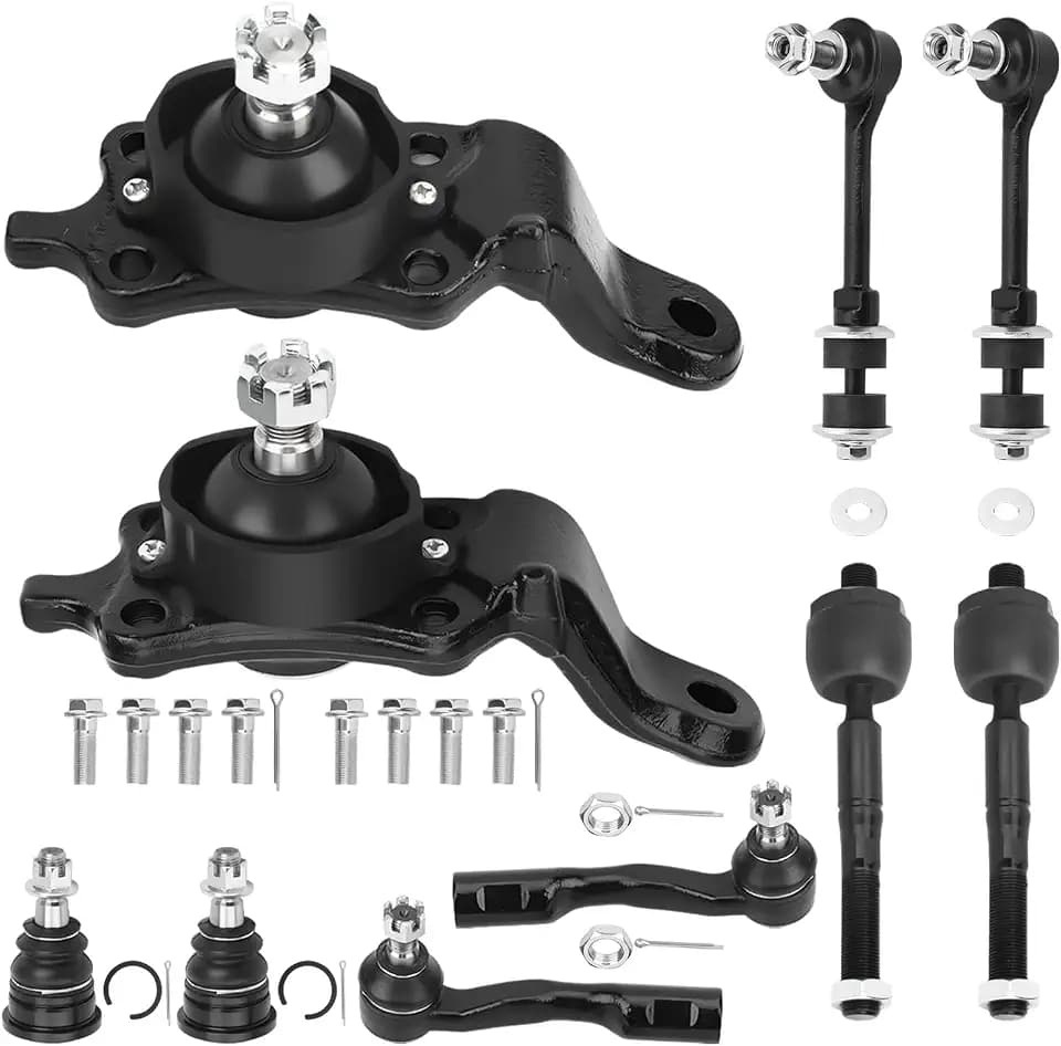 IRONTEK Front Upper&Lower Ball Joint Inner&Outer Tie Rod Sway Bar Link