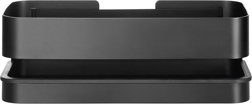 Blomus -NEXIO- Duschkorb, praktischer Halter für die Dusche, breites Gummiband im Inneren, 25 x 12 cm, Farbe Black (66330)