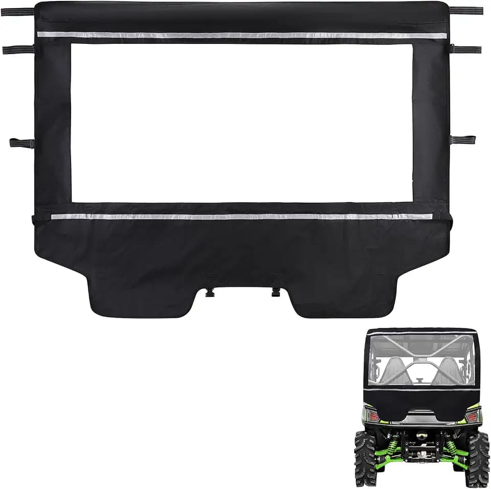 TERYX Soft Rear Windshield, Back Dust Panel, Compatible with KAWASAKI TERYX 4 800 (2013-2023) Waterproof Dustproof Rainproof Rear Window for TERYX UTV