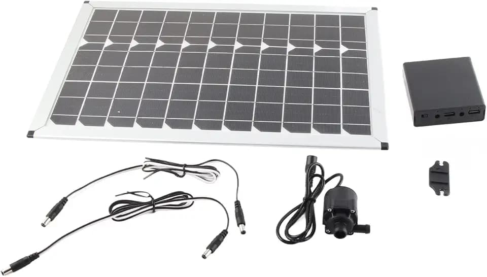 Solarpumpe für Außen Solar Wasserpumpe Set 20W Solarpanel Springbrunnen Tauch Umwälzpumpe 12V 5M Hub für den Garten