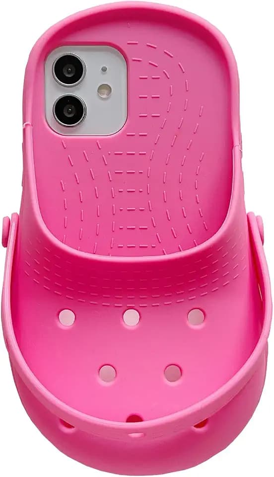 3D Cartoon Case for iPhone 18 Pro/17 Pro,Kawaii Phone Case Cute Funny Cave Slippers Pink Case for Women Soft Silicone Shockproof Cover for iPhone 18 Pro/17 Pro