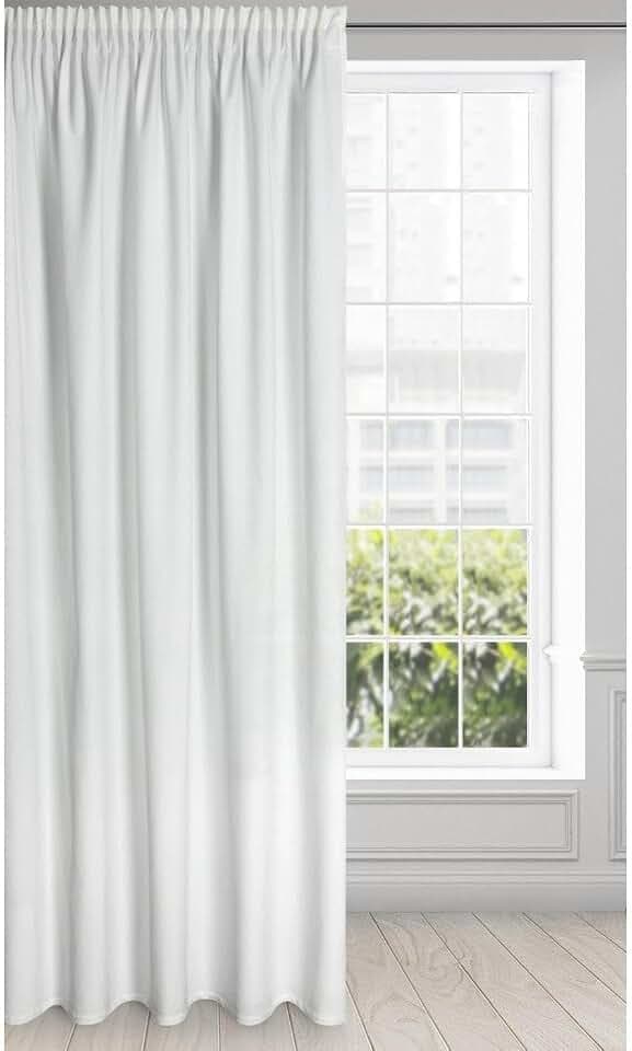 Eurofirany Melanie Vorhang Samt Velvet Kräuselband -1 STK. Weich Edel Gardine 200g/m² Elegant Glatt Einfarbig Flauschig Modern Klassisch Wohnzimmer Schlafzimmer, 140x270 cm, Weiß